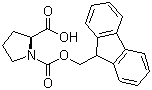 结构式 CAS# 71989-31-6, Fmoc-L-脯氨酸; 芴甲氧羰基-L-脯氨酸