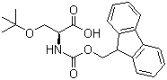 Fmoc-O-tert-Butyl-L-serine molecular structure (CAS 71989-33-8)