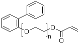 Polyethylene glycol o-phenylphenyl ether acrylate molecular structure (CAS 72009-86-0)