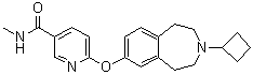 structure of CAS# 720690-73-3, GSK 189254A;6-[(3-Cyclobutyl-2,3,4,5-tetrahydro-1H-3-benzazepin-7-yl)oxy]-N-methyl-3-pyridinecarboxamide