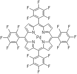 5,10,15,20-Tetrakis(pentafluorophenyl)-21H,23H-porphine palladium(II) molecular structure (CAS 72076-09-6)