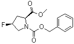 (2S,4S)-1-(Benzyloxycarbonyl)-2-(methoxycarbonyl)-4-fluoropyrrolidine molecular structure (CAS 72180-14-4)