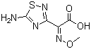 structure of CAS# 72217-12-0, 2-(5-Amino-1,2,4-thiadiazol-3-yl)-2-(methoxyimino)acetic acid