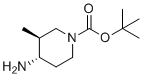 structure of CAS# 723308-59-6, (3S,4S)-4-amino-3-methyl-piperidine-1-carboxylic acid tert-butyl ester