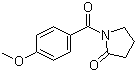 structure of CAS# 72432-10-1, Aniracetam;1-(4-Methoxybenzoyl)-2-pyrrolidinone
