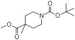 结构式 CAS# 724790-59-4, 1-叔丁氧羰基-4-甲基哌啶-4-甲酸甲酯