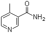 结构式 CAS# 7250-52-4, 4-甲基烟酰胺; 4-甲基吡啶-3-甲酰胺