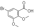 structure of CAS# 72517-23-8, 5-Bromo-2,3-dimethoxybenzoic acid;NSC 281247