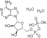 结构式 CAS# 72696-48-1, 腺苷-5'-二磷酸单钾盐二水合物