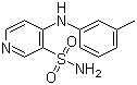 结构式 CAS# 72811-73-5, 4-(3-甲基苯基)氨基吡啶-3-磺酰胺