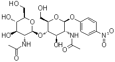 结构式 CAS# 7284-16-4, 对硝基苯基-beta-N,N'-二乙酰基壳二糖苷