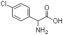 DL-2-(4-氯苯基)甘氨酸分子结构 (CAS 7292-70-8)