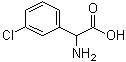 alpha-Amino-3-chlorophenylacetic acid molecular structure (CAS 7292-71-9)