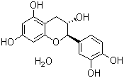 structure of CAS# 7295-85-4, (+/-)-Catechin hydrate;trans-2-(3,4-Dihydroxyphenyl)-3,4-dihydro-1(2H)-benzopyran-3,5,7-triol hydrate; trans-3,3',4',5,7-Pentahydroxyflavane hydrate