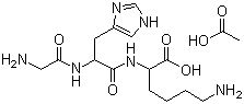 structure of CAS# 72957-37-0, N2-(N-Glycyl-L-histidyl)-L-lysine monoacetate;Gly-His-Lys acetate salt