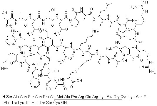 结构式 CAS# 73032-94-7, 生长抑素-28