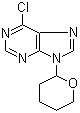 结构式 CAS# 7306-68-5, 6-氯-9-(四氢-2-吡喃基)嘌呤