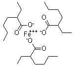 structure of CAS# 7321-53-1, Ferric 2-ethylhexanoate;2-ethylhexanoate;iron(3+)