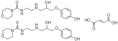 Xamoterol hemifumarate molecular structure (CAS 73210-73-8)