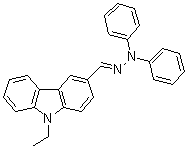 structure of CAS# 73276-70-7, 9-Ethyl-3-carbazolecarboxaldehyde diphenylhydrazone;9-Ethylcarbazole-3-aldehyde N,N-diphenylhydrazone; 9-Ethylcarbazole-3-carbaldehyde diphenylhydrazone; ELA 3011