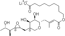 structure of CAS# 73346-79-9, Lithium pseudomonate;Lithium mupirocin