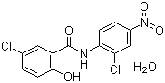 结构式 CAS# 73360-56-2, 5-氯-N-(2-氯-4-硝基苯基)-2-羟基苯甲酰胺一水合物