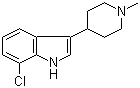 7-Chloro-3-(1-methyl-4-piperidinyl)indole molecular structure (CAS 734518-22-0)