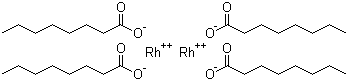 structure of CAS# 73482-96-9, Rhodium octanoate dimer;Rhodium(II) octanoate dimer