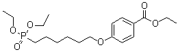 4-[[6-(Diethoxyphosphinyl)hexyl]oxy]benzoic acid ethyl ester molecular structure (CAS 73515-02-3)