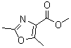 structure of CAS# 73537-07-2, 2,5-Dimethyl-4-oxazolecarboxylic acid methyl ester