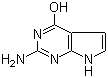 2-Amino-4-hydroxypyrrolo[2,3-d]pyrimidine molecular structure (CAS 7355-55-7)