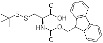 结构式 CAS# 73724-43-3, N-芴甲氧羰基-S-叔丁硫基-L-半胱氨酸