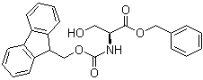 结构式 CAS# 73724-46-6, N-[芴甲氧羰基]-L-丝氨酸苄酯