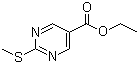 structure of CAS# 73781-88-1, Ethyl 2-(methylthio)-5-pyrimidinecarboxylate;2-(Methylthio)-5-pyrimidinecarboxylic acid ethyl ester