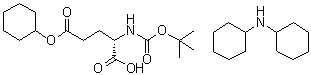 structure of CAS# 73821-98-4, N-[(1,1-Dimethylethoxy)carbonyl]-L-glutamic acid 5-cyclohexyl ester compd. with N-cyclohexylcyclohexanamine