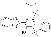structure of CAS# 73936-91-1, UV absorber-928;Tinuvin 928; 2-(2H-Benzotriazol-2-yl)-6-(1-methyl-1-phenylethyl)-4-(1,1,3,3-tetramethylbutyl)phenol