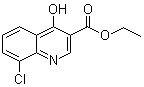 structure of CAS# 73987-37-8, 8-Chloro-4-hydroxyquinoline-3-carboxylic acid ethyl ester;Ethyl 8-chloro-4-hydroxy-3-quinolinecarboxylate; NSC 102517