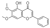 5-Hydroxy-6,7-dimethoxy-2-phenyl-4H-1-benzopyran-4-one molecular structure (CAS 740-33-0)
