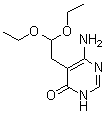 6-氨基-5-(2,2-二乙氧基乙基)-4(3H)-嘧啶酮分子结构 (CAS 7400-06-8)