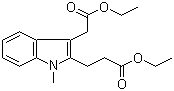 结构式 CAS# 74120-22-2, 3-(2-乙氧基-2-氧代乙基)-1-甲基-1H-吲哚-2-丙酸乙酯