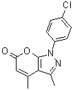 结构式 CAS# 74169-54-3, 1-(4-氯苯基)-3,4-二甲基吡喃并[2,3-c]吡唑-6(1H)-酮