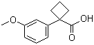 1-(3-Methoxyphenyl)cyclobutanecarboxylic acid molecular structure (CAS 74205-43-9)