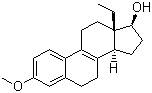 13-乙基-3-甲氧基雌甾-1,3,5(10),8-四烯-17b-醇分子结构 (CAS 7443-72-3)