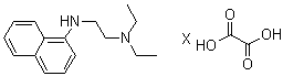 结构式 CAS# 74474-31-0, N-(2-二乙基氨基乙基)-1-萘胺草酸盐