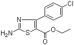 2-氨基-4-(4-氯苯基)噻唑-5-甲酸乙酯分子结构 (CAS 74476-53-2)