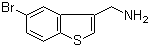 (5-Bromo-3-benzo[b]thienyl)methylamine molecular structure (CAS 744985-64-6)