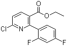 结构式 CAS# 745833-19-6, 2-(2,4-二氟苯基)-6-氯吡啶-3-羧酸乙酯