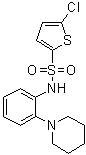 5-Chloro-N-[2-(1-piperidinyl)phenyl]-2-thiophenesulfonamide molecular structure (CAS 746609-35-8)