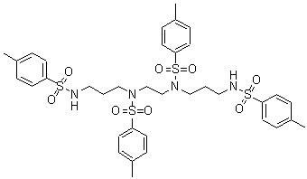 N,N'-1,2-Ethanediylbis[4-methyl-N-[3-[[(4-methylphenyl)sulfonyl]amino]propyl]benzenesulfonamide] molecular structure (CAS 74676-47-4)
