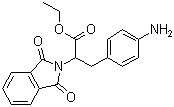 结构式 CAS# 74743-23-0, L-3-(4-氨基苯基)-2-邻苯二甲酰亚氨基丙酸乙酯